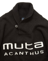 ACANTHUS x muta MARINE Logo Shawl Collar Sweater [全2色]