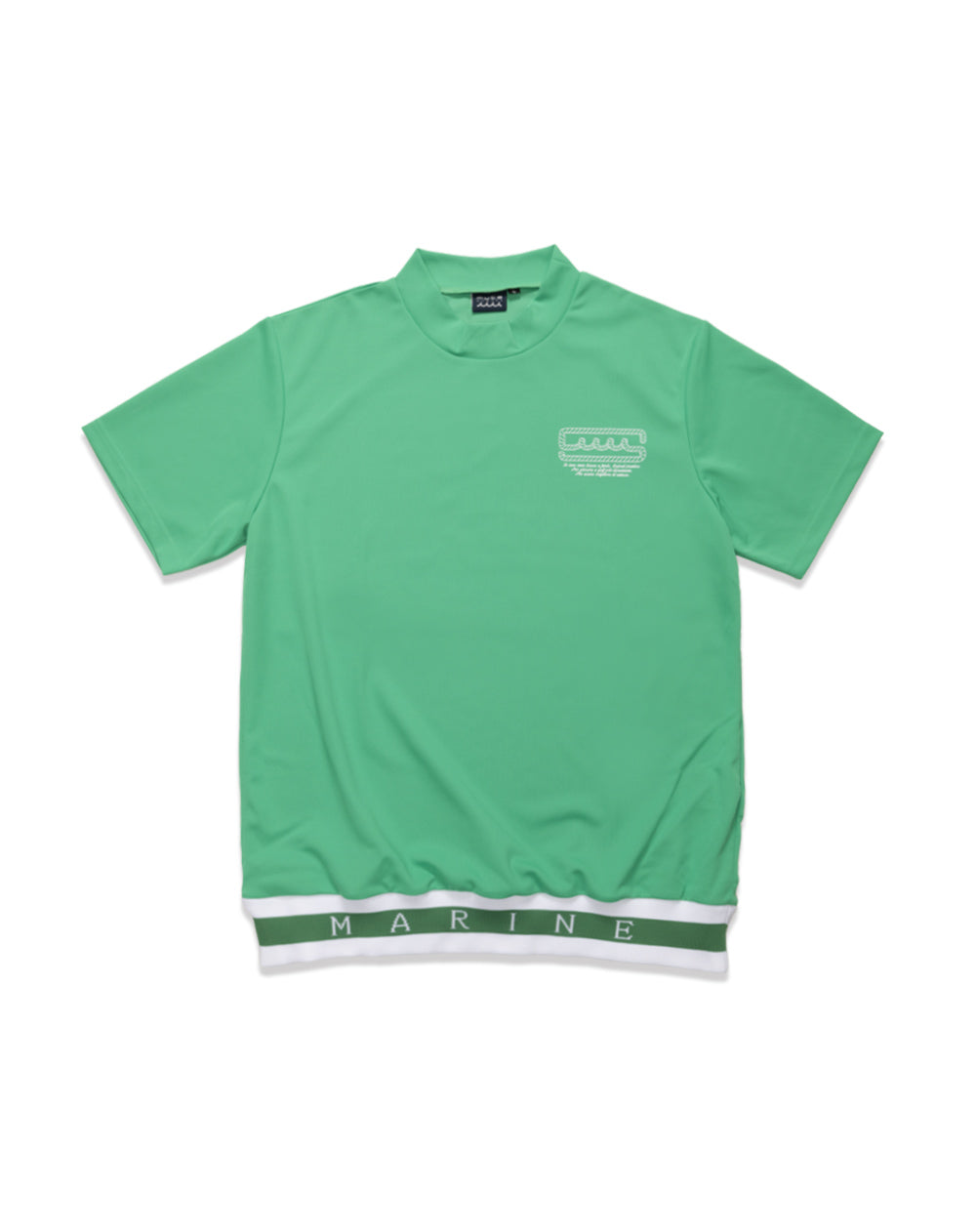 MUTA MARINE モックネックシャツ　グリーン ヘムリブ モックネックシャツ (NEON) [全4色] – muta Online Store