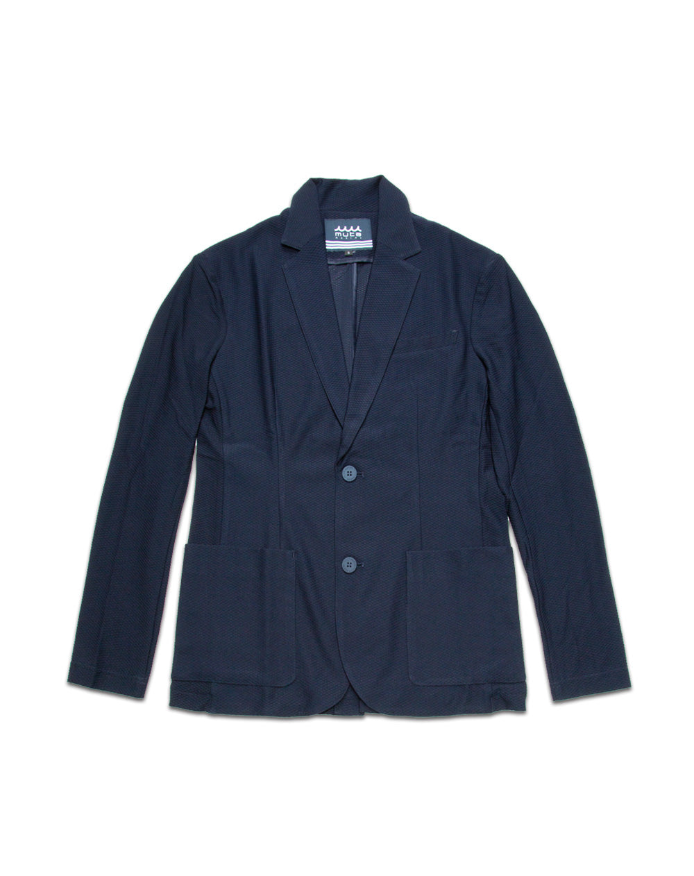 【新品】muta MARINE　ダブルジャケット 　サイズ4　ネイビー系　伸縮 ストレッチメッシュ ダブルジャケット 20SS [全3色] – muta
