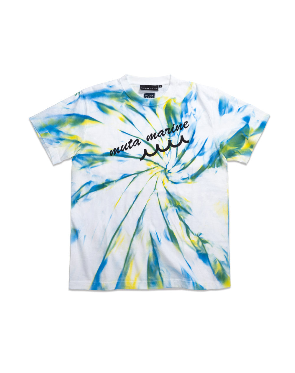 新品 muta MARINE × ACANTHUS ダイダイ柄 Tシャツ 水色